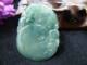 天然A货翡翠 老坑冰糯种玉鼠送财