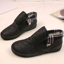 【20元疯抢~跑量 限量】两穿翻边`纹理软皮 加绒女鞋 9116三色
