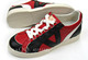 LV休闲鞋 黑色配红色 男士绑鞋带休闲运动鞋