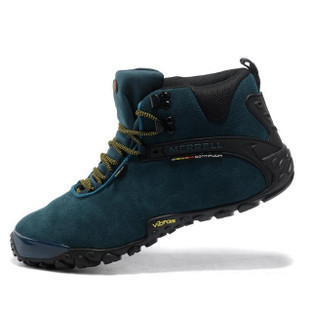  冬季保暖靴子男女款户外靴加厚棉鞋大码雪地靴短筒登山鞋高帮湖蓝