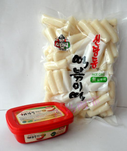  新品冲冠韩国特产食品 调味品 年糕条907克+好餐得辣椒酱200克