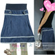 孕福出口日本韩国休闲款薄款牛仔孕妇裙