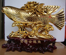 Regalos de empresa ceremonia de apertura en casa decoración en movimiento * gran riqueza de oro del dragón pez dragón