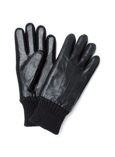Meng Diai Mo stitching fashion men's gloves mittens Sheepskin 068711403