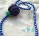 韩味蓝色珠花毛衣链