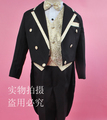  厂家直供 儿童燕尾服花童礼服演出服花童礼服 带马甲5件套