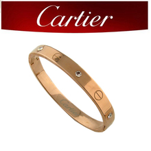 Contador de pulsera Cartier Cartier con el párrafo (oro rosa diamante) Pulseras hombres