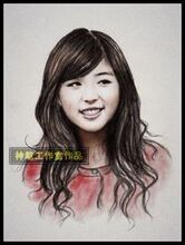 8开纸邮寄原画手绘淡彩素描画像8开艺术人像作品8