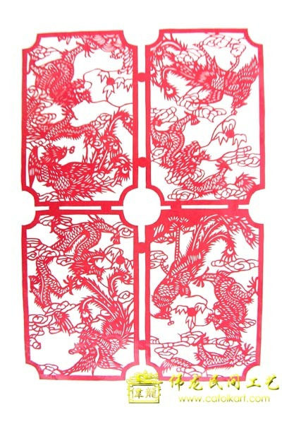 外事礼品商务礼品,中国剪纸画轴《十二<em>生肖</em>纳