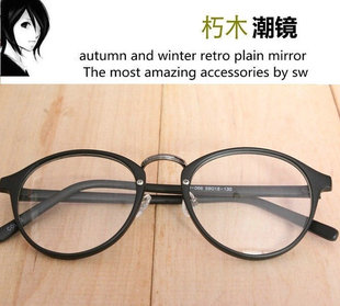 复古vintage非主流近视，可配平光镜眼镜架潮男女，日本纯手工眼镜框