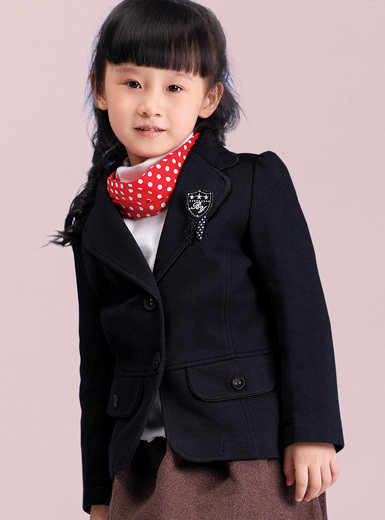 梦芭莎-宝耶<span class=H>童装</span> 女中童 英伦学院风修身小西服 053210400