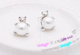 韩国windygirl韩剧明星饰品 可爱小熊珍珠耳环we0185