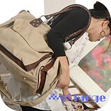 ☆蓝格之恋☆最新款中性休闲大容量前方口大包–两
