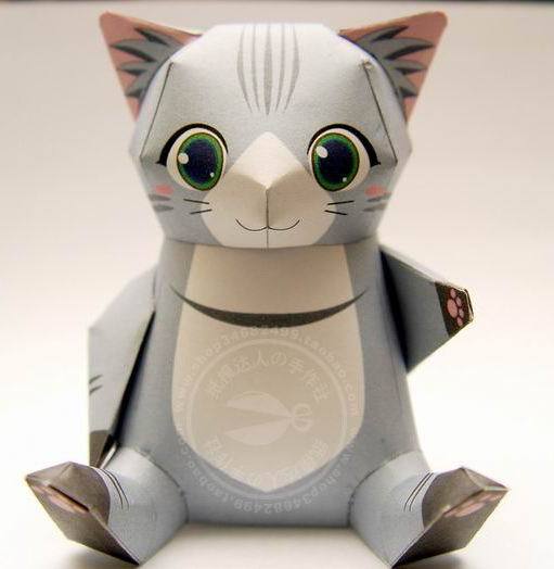 3D纸模型手工diy礼物 卡通动物 超可爱的小猫猫在类目 模玩/动漫/周边/cos/桌游, 纸模/纸质模型, 动漫游戏纸模中 - 来自Buy2taobao.com提供专业的淘宝代购服务