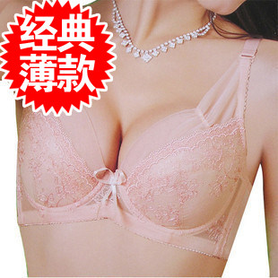 F 15 日本黛安芬！蕾丝刺绣深V薄纱！全罩杯薄文胸75-90BC