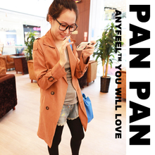 【PANPAN】YT-003 独家定制随意范儿双排扣休闲款长款风衣