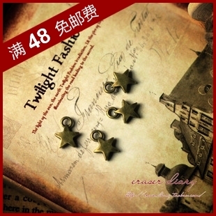  DIY饰品材料配件 9mm 复古 单环迷你五角星 挂饰 123#