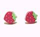 韩版 可爱粉草莓 耳丁耳钉