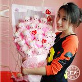 生日礼物-创意礼品坊卡通花束-卡通花-生日爱情礼物模特拍摄