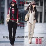 雅尼拉女装新品牌2010秋装最新款换季末韩版休闲裤子两件套装9122