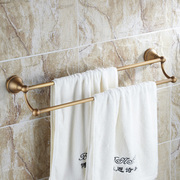 博恩诗泰全铜仿古双杆毛巾架卫生间，浴巾架置物架欧式浴室毛巾杆