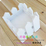 拍照道具 服装拍照背景 精致迷你方形白色木栅栏 10x10cm