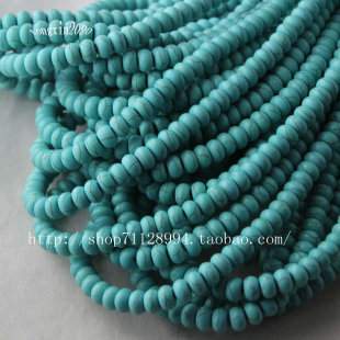 DIY饰品染色白松石绿松石算盘珠串珠子散珠子半成品材料批发
