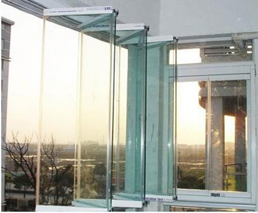 Толстый тип из окна окна балкон/терраса/двух фолд/8 мм закаленное стекло лицо бескаркасных балкон.