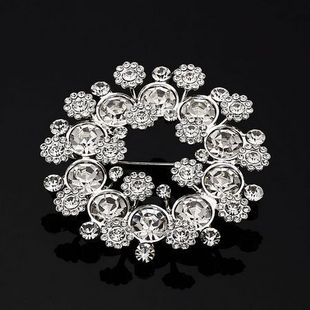  奥地利进口AAA级透明雪花水晶胸针胸花 正品 韩版流行经典