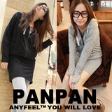 【PANPAN】QZ-027 甜美范儿带帽拉链卫衣式连衣裙 4色