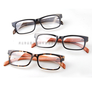 潮人女男眼睛复古眼镜框非主流大框眼睛框眼镜架红木质 3196