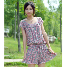 淘宝网2012夏装纯棉碎花连衣裤连体裤连体短裤