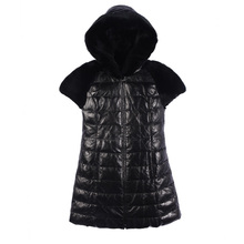 淘宝网波司登反季清仓羽绒服 正品 女兔毛帽边 真皮 长款BR2380