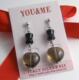 意大利正品YOU&ME 茶晶耳钉