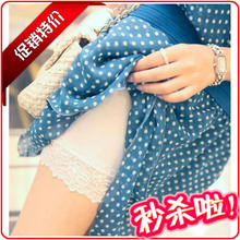 2012夏女韩版冰丝泳布三分裤安全裤蕾丝短裤热裤打底裤子