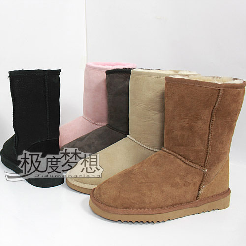 年末疯狂大甩卖 雪地靴 澳洲正品 <span class=H>中筒靴</span> 女靴 -5825羊皮毛一体