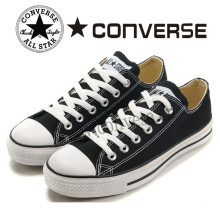 【七天无条件退换】2010匡威帆布鞋正品Converse黑色低帮 包邮费