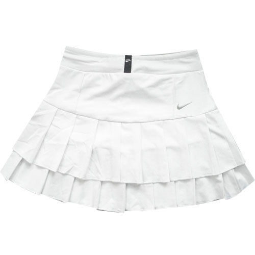 2010年夏nike/耐克女士百褶裙/运动裙/网球裙/超短裙/裤裙/白色