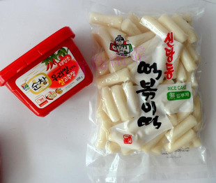  新品冲冠韩国食品 年糕套餐 年糕条907g+清净园甜辣椒酱500g