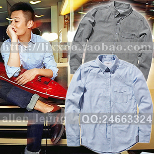  高品质牛津纺余文乐衬衫 VISVIM 新款 纯色休闲男式长袖衬衣