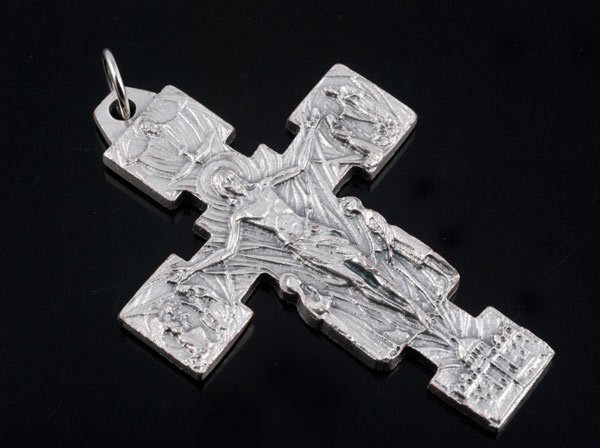 稣山园祈祷圣像,[钦一斋]天主教*银边红色苦像