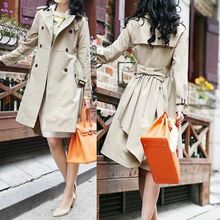 <span class=H>2010</span><span class=H>秋</span>冬新款女装韩版 <span class=H>时尚</span>韩版职业蝴蝶结双排扣燕尾风衣外套