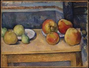 油画客厅装饰画壁画挂画欧式近现代油画 塞尚 静物与苹果和梨