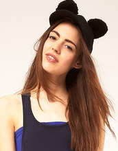 【英国代购】ASOS 萌物<span class=H>毛毛</span>球耳朵鸭舌帽 卖萌恩物 包邮