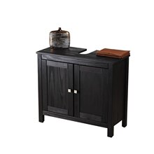 喜梦宝 松木家具 拉丝面板 黑色 两门 矮柜/餐边柜/斗柜 实木家具