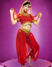 专业生产<em>幼儿舞蹈</em>服 <em>天竺少女舞蹈</em> 红色印度服