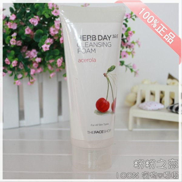 【冲三皇冠】The Face Shop 樱桃洗面奶170ml 保湿美白收毛孔