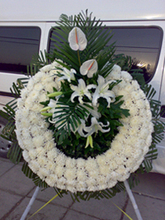 清明节用花祭奠丧礼花圈 追悼会花圈 上海鲜花速递上海花店
