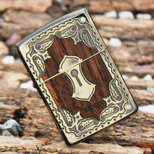 ����ԭװ��ƷZIPPO���� ��ͭ��ľ��Ƕ �Ƹ�֮�Ž� zppo������