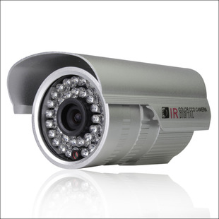 高清1200线夜视监控摄像头 室外防水摄像机 广角模拟监控红外探头